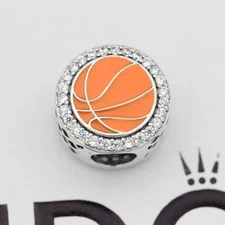 Authentic PANDORA 925 Ale Engravable Basketball Charm