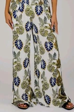 Rewash Wide Leg Pants Size Medium NWT Women’s Palazzo Flowy Tropical Bliss