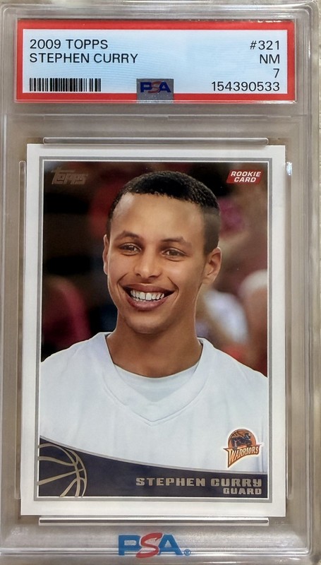 PSA NM 7 2009 Topps Stephen Curry Rookie Card