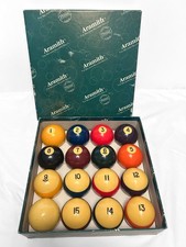 VINTAGE Aramith Belgian by Saluc Standard Billiard Pool Ball 2 1/4 - Full Set