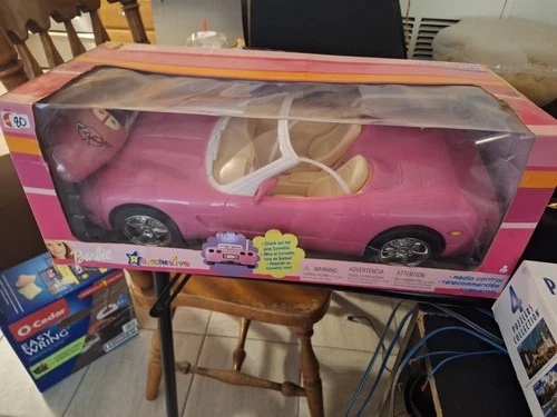 Barbie Hot Pink GM Corvette Mattel Doll Car Radio Remote Control Vehicle NEW