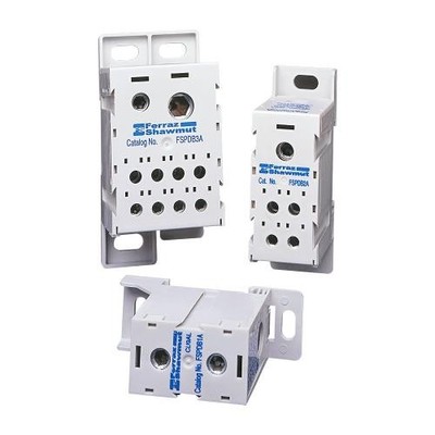 FSPDB4A, Distribution Block, 1 hole line 400kmcil - 6AWG, 1 hole load 400km