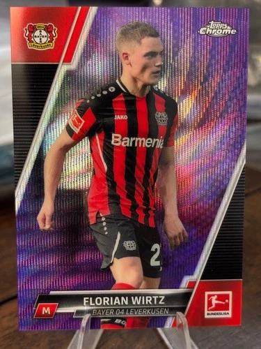 2021-22 Topps Chrome Bundesliga Purple Wave Refractors #69 Florian Wirtz 102/299