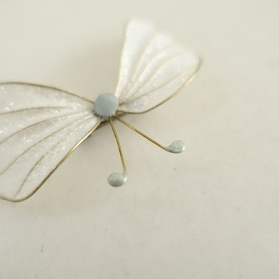 mina perhonen Choucho Butterfly Brooch White Gold MINT