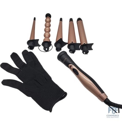 BESTOPE PRO Lockenstab 5 in 1, Lockenstab Set mit Keramikbeschichtung, Welleneis