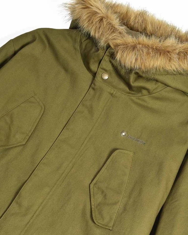 Lambretta Mens Khaki Green Vintage Parka - Image 3 of 4