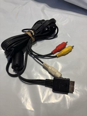 Sony PS1 PS2 PS3 RCA AV Audio / Video Cable PlayStation OEM Genuine Tested