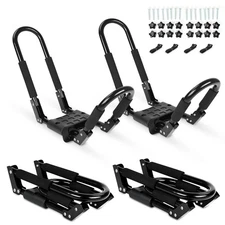 SUDOO Folding Kayak Roof Rack for 2 Kayaks Universal Kayak Carrier 4pcs J-Bar...