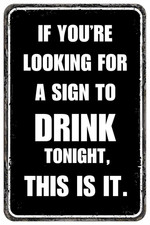 Vintage Metal Sign Funny Bar Signs Home Bar Accessories Man Cave Signs for Men D