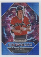 2020 Panini Prizm Draft Picks Fireworks Blue & Carolina Hyper Zac Veen 0p45