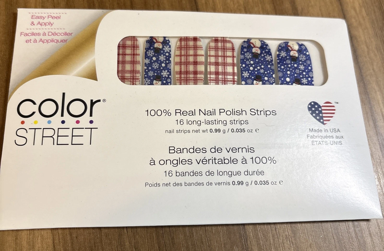 Color Street 16 Long-Lasting Nail Polish Strips Snowman’s Land FDS440 New