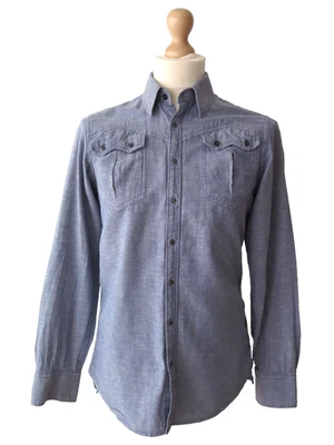 G-STAR RAW CORRECT LINE New Western Shirt Herren Baumwolle-Leinen Hemd Größe M - Bild 1 von 4
