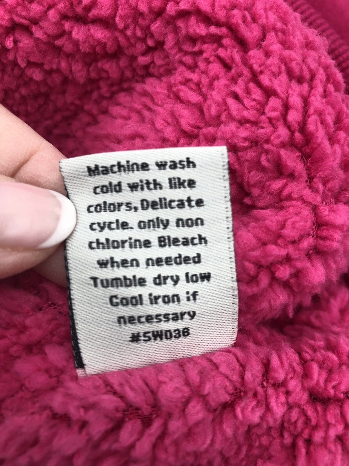 Seven Apparel Mujer Talla Mediana Rosa Polar Cremallera Completa Sherpa Forro Chaqueta ¡NUEVA! Foto 4 de 4