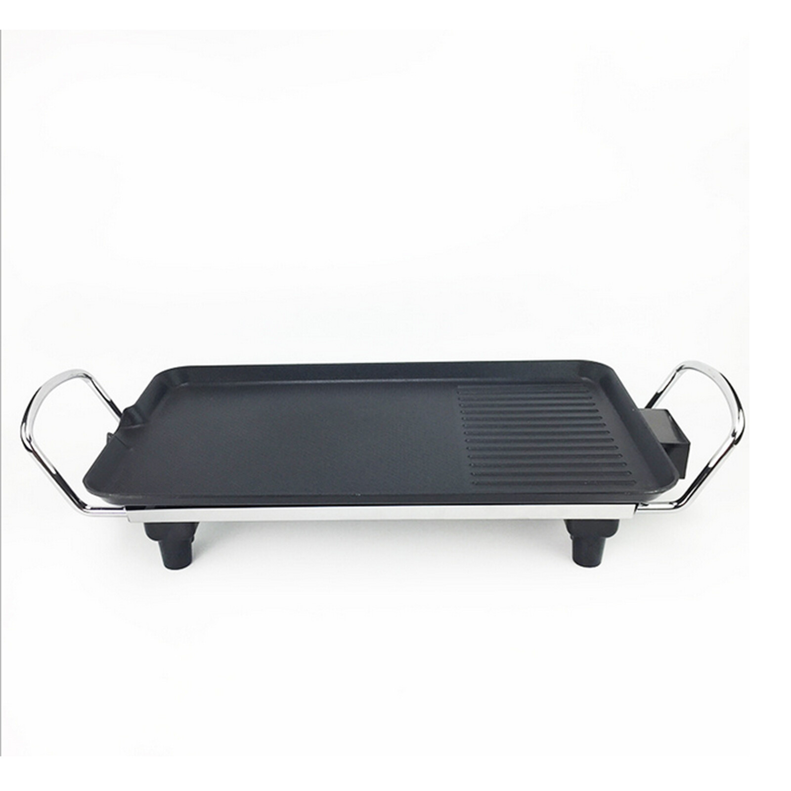 Electric Table Top Grill Griddle BBQ Hot Plate Camping Cooking Cast