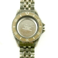 HEUER DIVER 981.115 MILITARY OLIVE GREEN S.S. CASE+BRACELET FOR PARTS OR REPAIRS