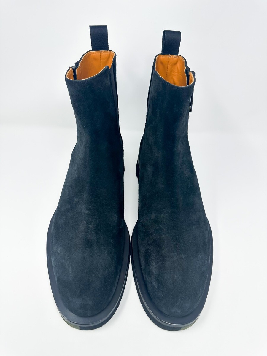 Off-White Men's Sponge-Sole Leather Ankle Boots Black 13 US / 46