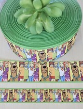 7/8  1.5" 1 YD Scooby-Doo Grosgrain Ribbon Shaggy Velma Fred Daphne