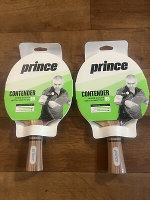 PRINCE Contender 98 Professional Table Tennis Two Rackets NEW