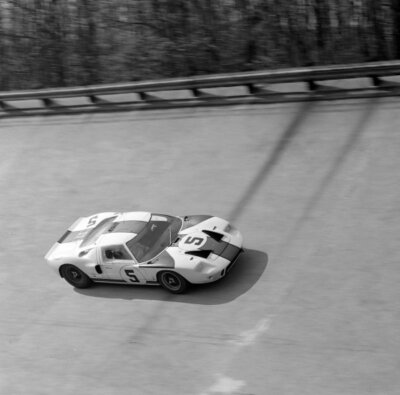 Masten Gregory John Whitmore Ford GT40 1966 Motor Racing Old Photo