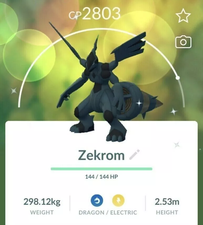 Mavin  Pokemon Go TRADE - Zekrom Lv25 Weather Boosted !! 30 Days  Friendhship bonus !