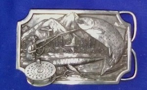 fly fishing belt buckle