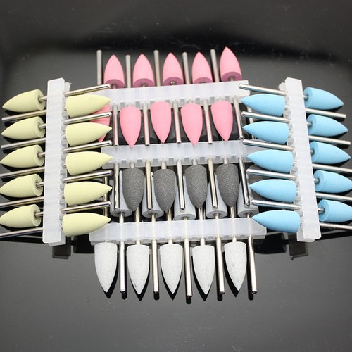 50 Pcs Dental Lab Silicone Rubber Polishers Diamond Polishing Burs 5 Colors - Picture 3 of 5