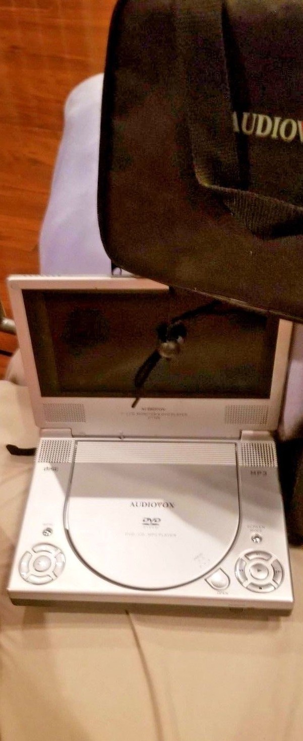 Audiovox D1708 Portable DVD Player 7&rdquo; untested car TV LOT OF 2 SOLD FOR PARTS 
