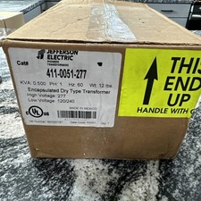 Brand New Jefferson Electric 411-0051-277 60Hz 1 Phase 120/240V Transformer