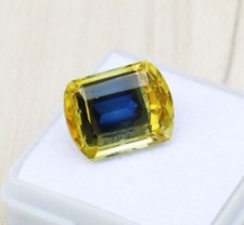 Loose Certified Gemstone Natural Bi Color Pitambari Sapphire 15.30Ct Cushion Cut