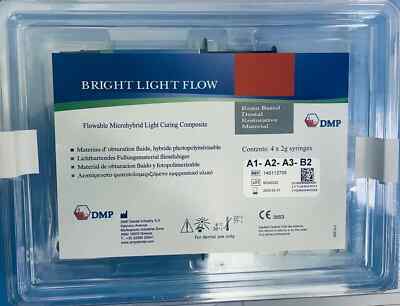 DMP BRIGHT Light Flowable Composite 2g Syr 4 And 10 Tips Free Shipping