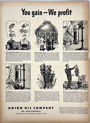 Union Oil Co Unocal Corp El Segundo California Gas Vtg Print Magazine Ad 1948