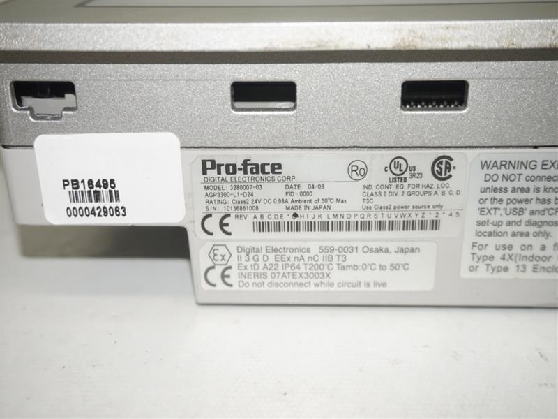 Pro-face 3280007-03 AGP3300-L1-D24 Touch Screen Panel 30Days Pro-face 3280007-03 AGP3300-L1-D24 Touch Screen Panel 30Days