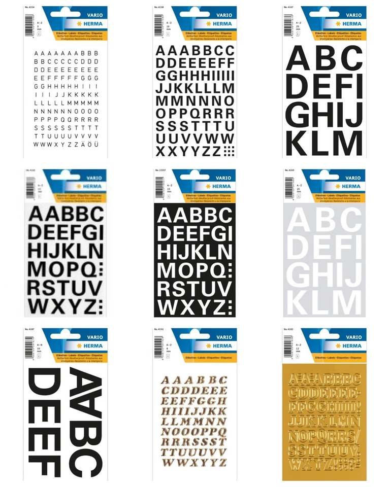 Herma Etiketten Vario Buchstaben selbstklebend Klebebuchstaben