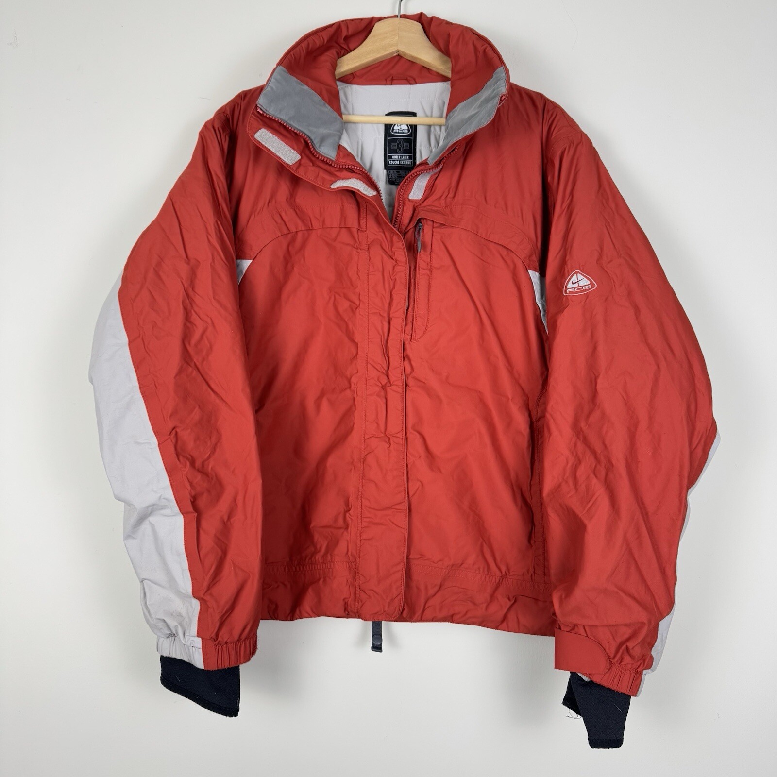 Vintage Nike ACG 3L Storm-Fit Red Insulated Snowboard Ski Jacket Men’s Sz L Y2K