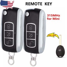 2x 315mhz For Bmw Mini Copper R50 R53 2002-2005 Upgraded Flip Remote Car Key Fob