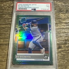 2020 Donruss Optic Bo Bichette Rated Rookie RC GREEN DRAGON CHOICE PSA 7 Jays