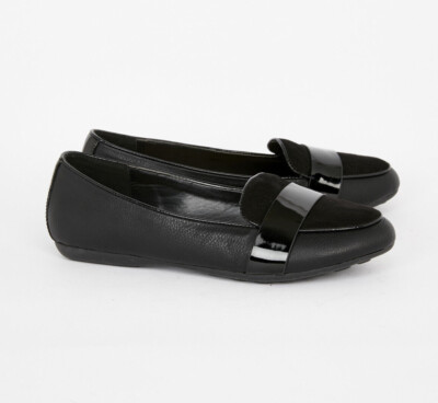 Evans Rupert extra weite Passform schwarze weiche Halbschuhe - UVP 25£