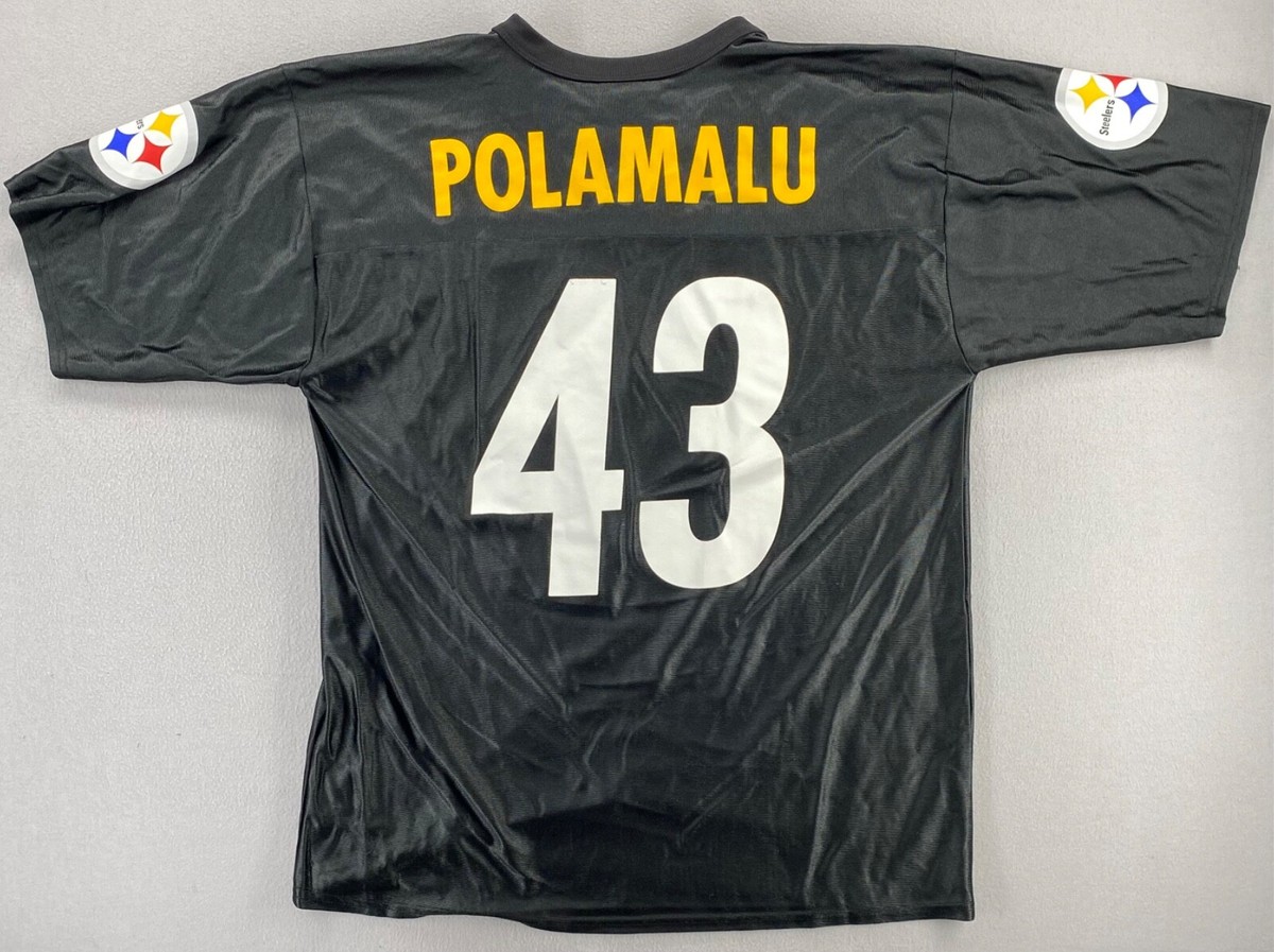 Pittsburgh Steelers Troy Polamalu #43 NFL Jersey Team Apparel Men’s L Black  USED