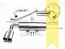 TA Technix Edelstahl Gruppe A Sportauspuffanlage für VW Golf 5 Limo + Plus 2x76
