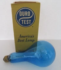 Vintage Duro Test Corp Daylight Blue Replacement Light Bulb 200 Watt 120 Volt