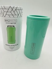 Hopsulator Slim Double-Walled Stainless Steel Insulated Can Cooler 12 oz Seafoam