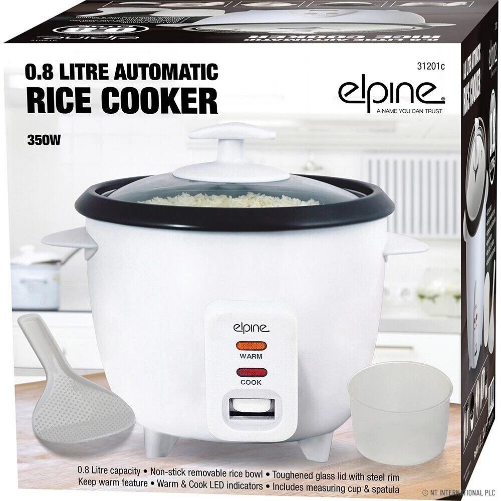 Rice Cooker With Cup Non-Stick Keep Warm Steamer Cooking Pot 350W 0.8L Electric