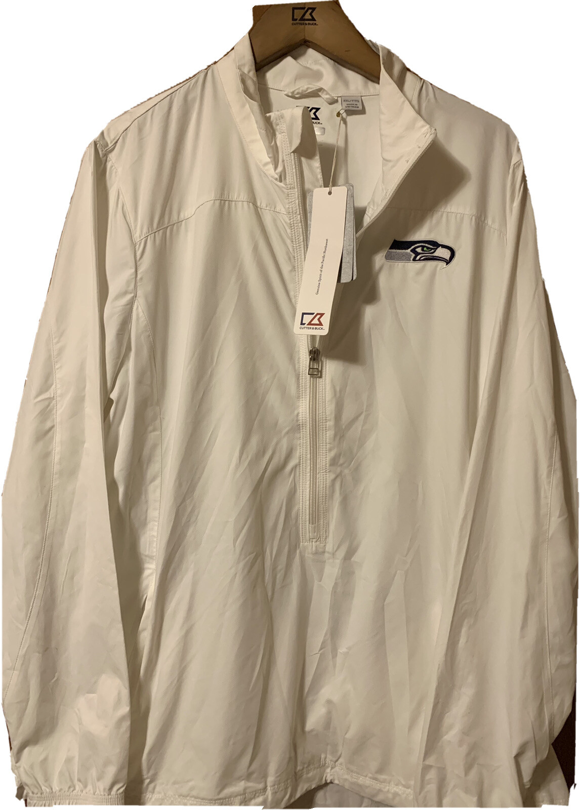 NWT WOMEN CUTTER & BUCK “SEATTLE SEAHAWKS" WEATHERTEC L/S 3/4 ZIP