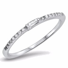 USA Seller Tiny CZ Ring Sterling Silver 925 Best Price Jewelry Selectable Clear