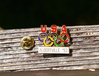 Pin's JO Albertville 92 - Ski Slalom - Jeux Olympiques 1992 (Occasion)