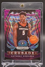 2020-21 Prizm Draft Picks Purple Wave Crusade Anthony Edwards RC #81
