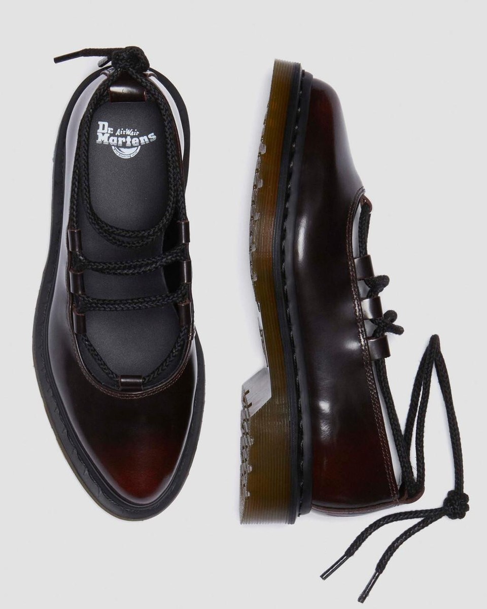 新品未使用 ELPHIE II Dr.Martens UK6 25cm Elphie II iridescent leather mary jane shoes in Powder Pink