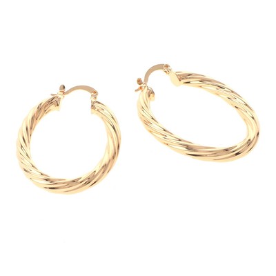 Gold Tone Gold Plated Drop Earrings OYE441-GLD