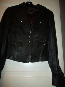 bebe leather vest