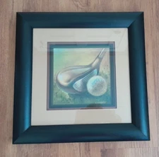 Ethan Harper Rare Framed Triple Matted "The Driver"  Art Print Under Glass 17"